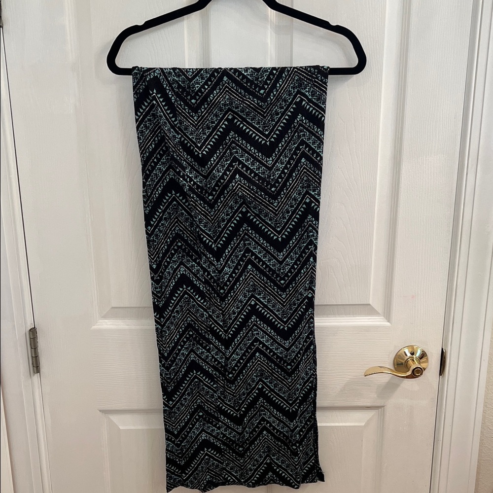 Material Girl Black and Gray Chevron Skirt